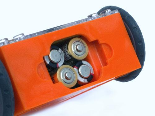batteries installed in lego robot