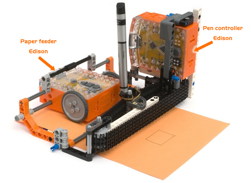 Lego robot printer
