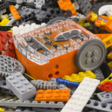 The Edison robot with Lego blocks